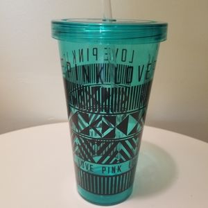 NWOT Victoria's Secret PINK Blue Drink Cup Tumbler